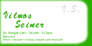 vilmos seiner business card
